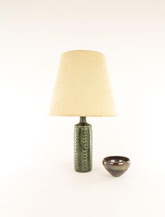 Olive green Palshus table lamp model DL/27 by Annelise and Per Linnemann-Schmidt