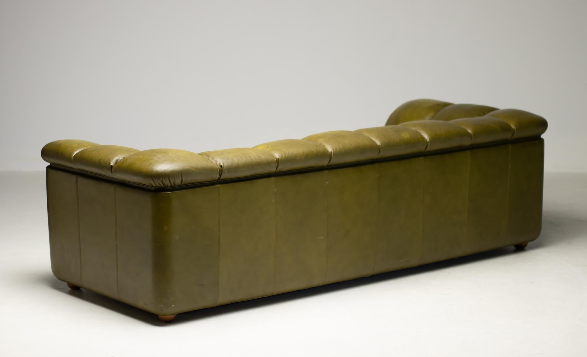 Olive Green Poltrona Frau Sofa 5