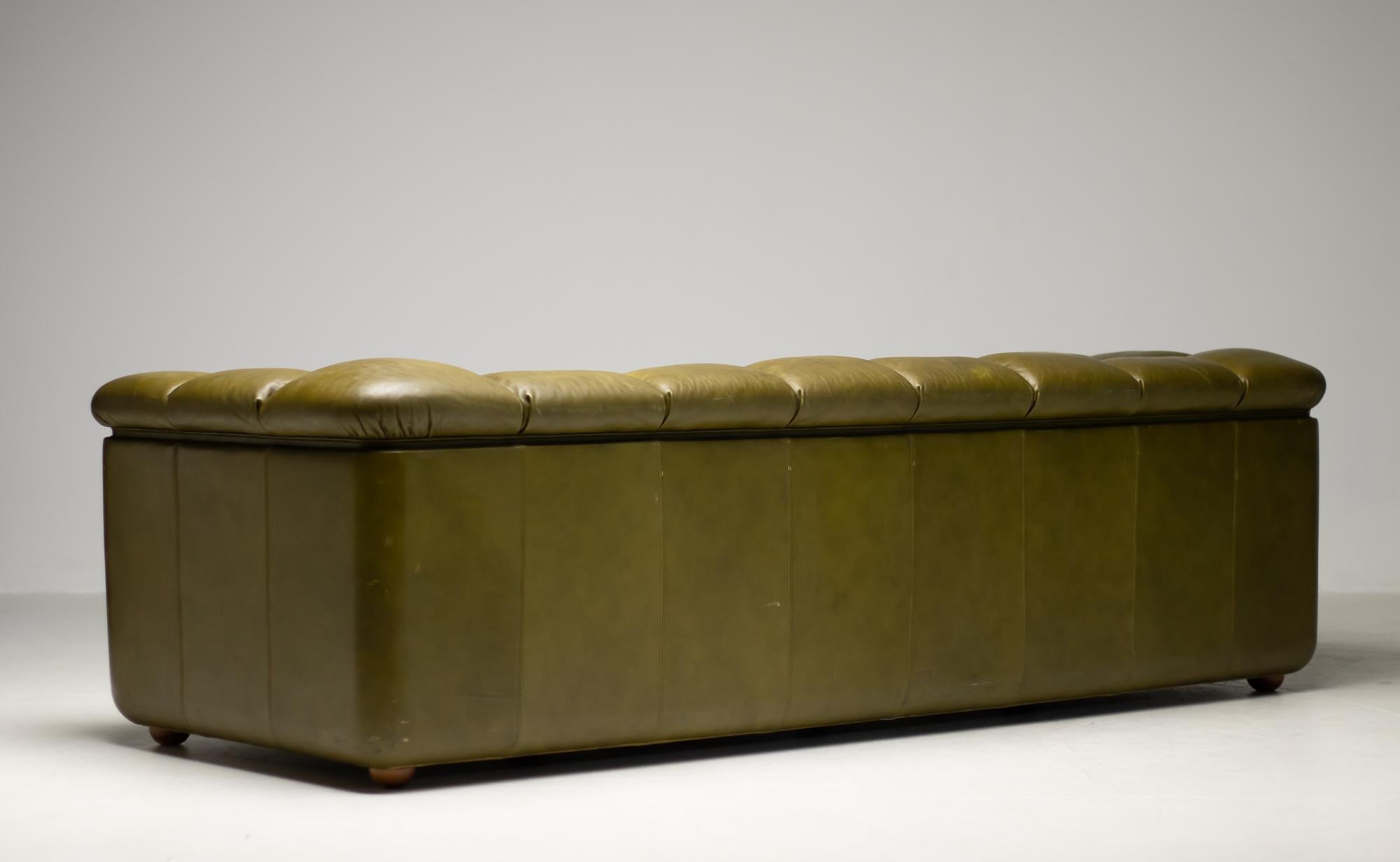 Olive Green Poltrona Frau Sofa 7