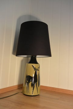Olive Green Stag Lamp, 1960s, AWF Norway