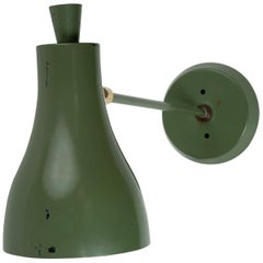 Olive Green Wall Lamp by Gerald Thurston for Lightolier