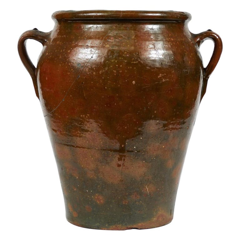 19th Century French Ceramic Olive Jar at 1stDibs