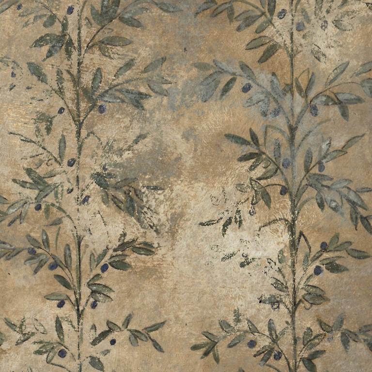 Italian Olive Leaf Gold Wallpaper