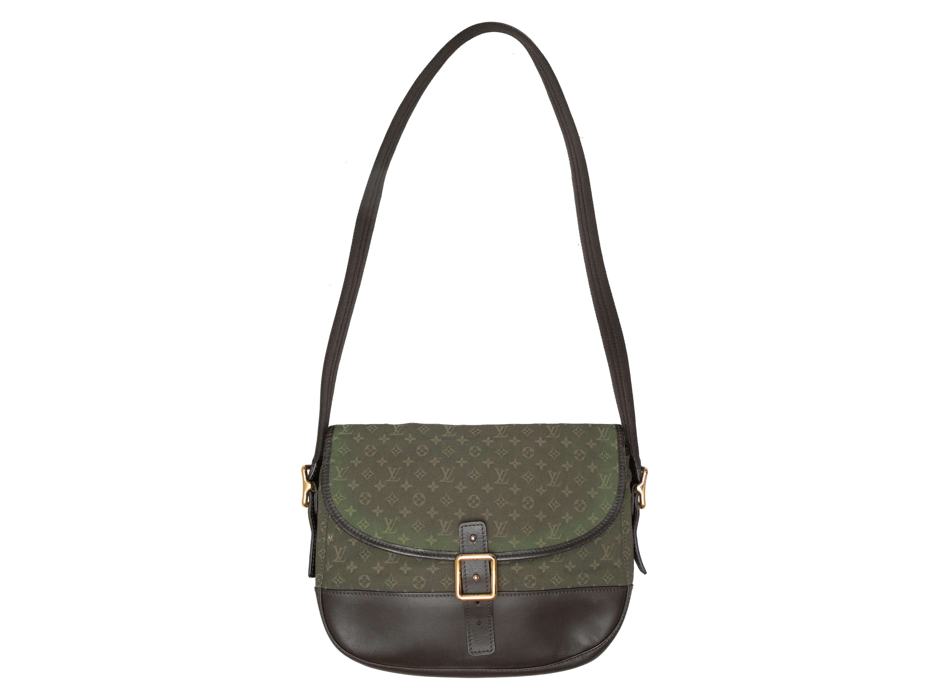 Olive Louis Vuitton Mini Lin Canvas & Leather Crossbody Bag 1