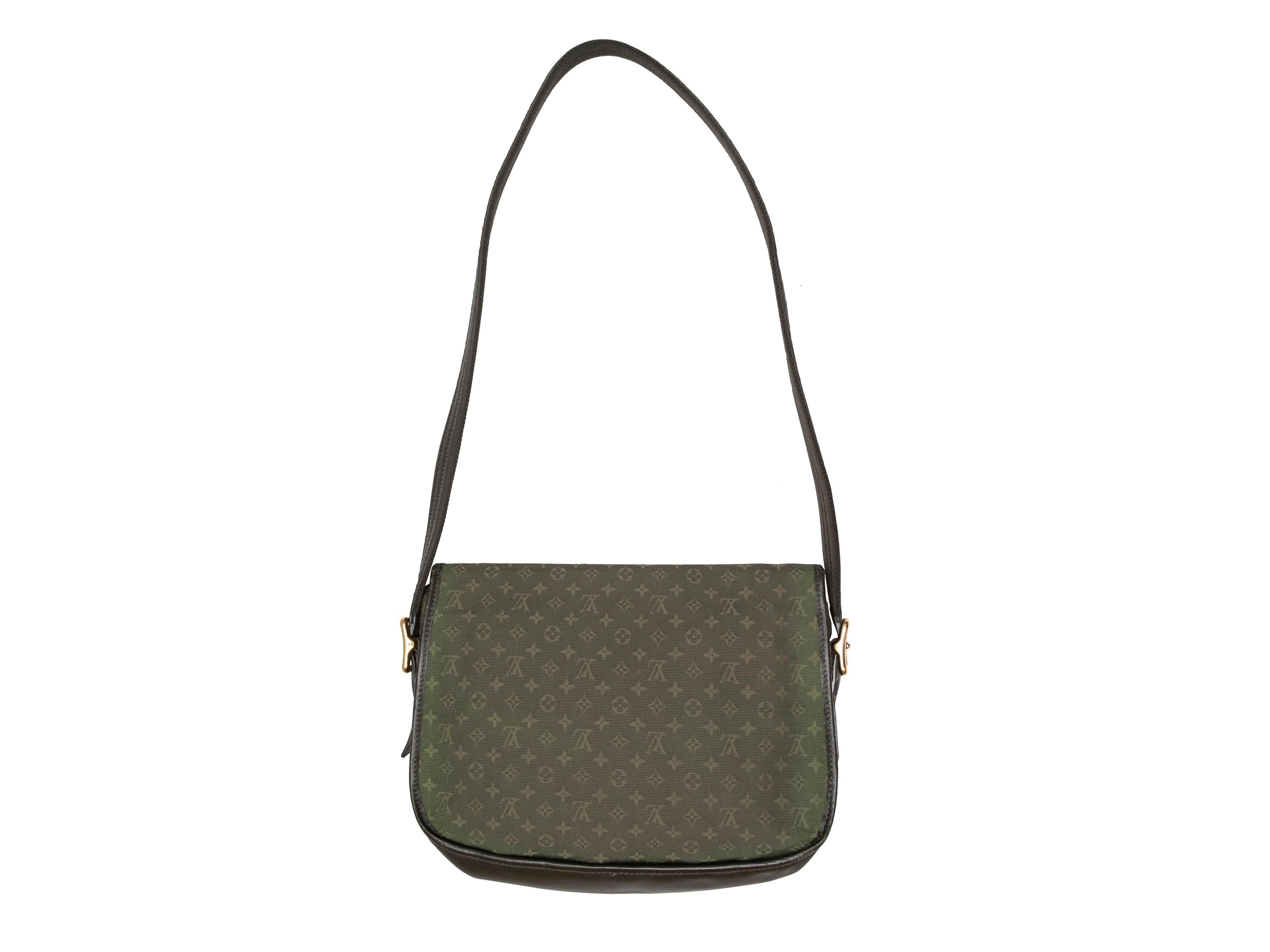Olive Louis Vuitton Mini Lin Canvas & Leather Crossbody Bag 2