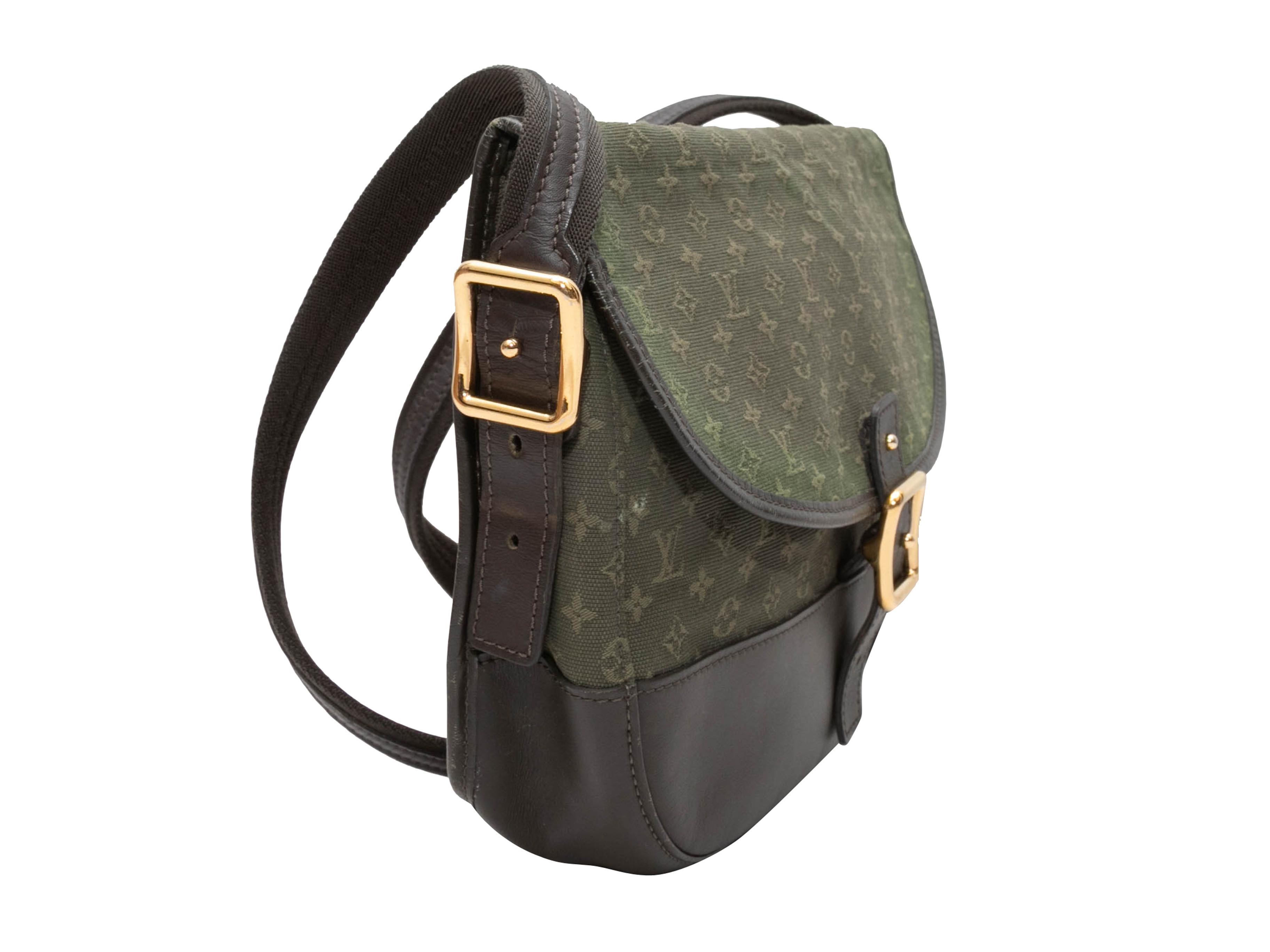 Olive Louis Vuitton Mini Lin Canvas & Leather Crossbody Bag 3