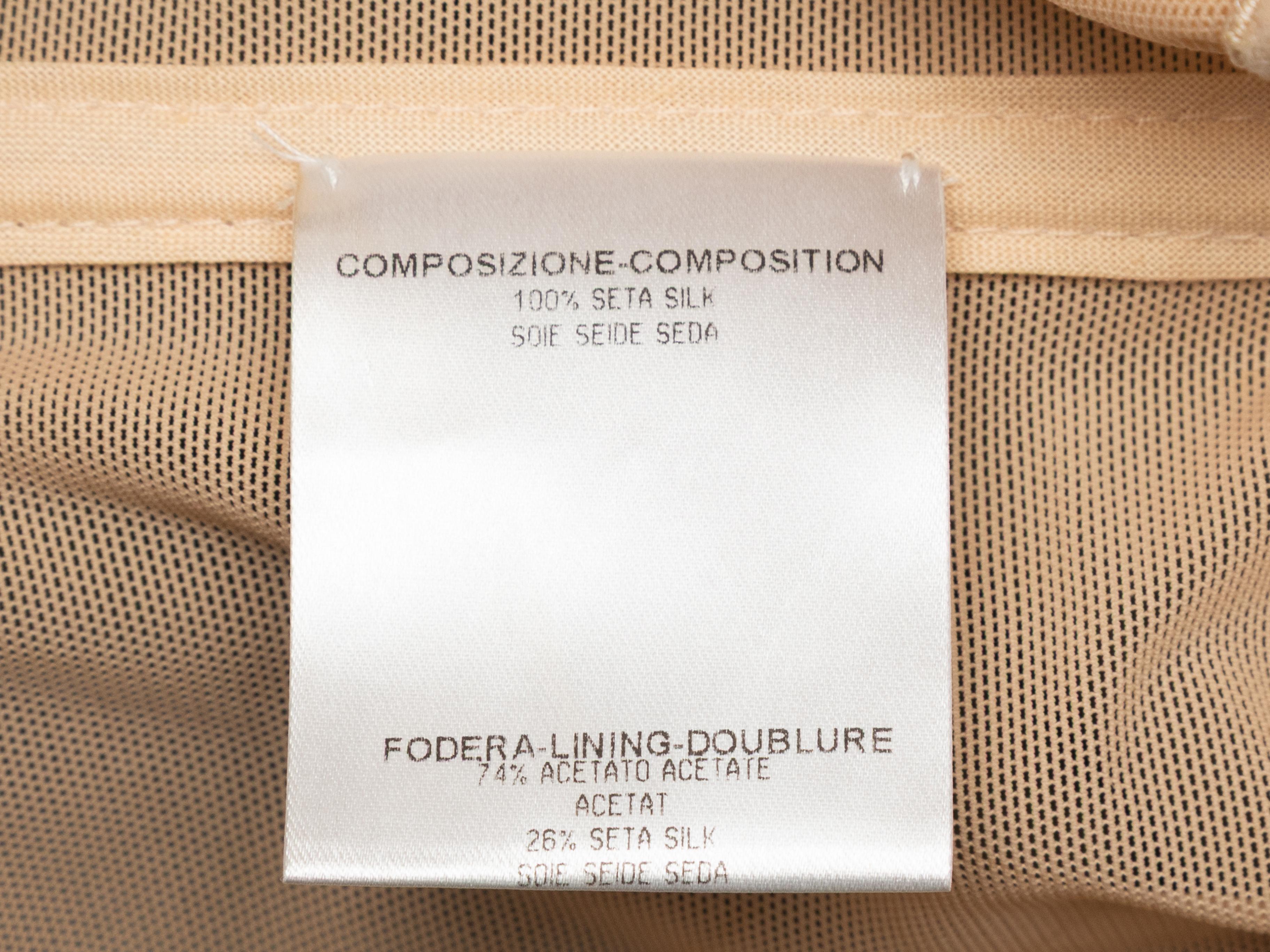 Olive & Multicolor Alexander McQueen Seiden Paisley Trägerloses Kleid Größe IT 42 Damen im Angebot