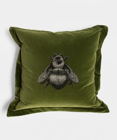 Olive Napoleon Bee Cushion by Timorous Beasties