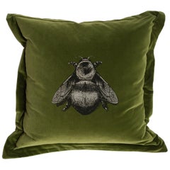 Olive Napoleon Bee Cushion by Timorous Beasties