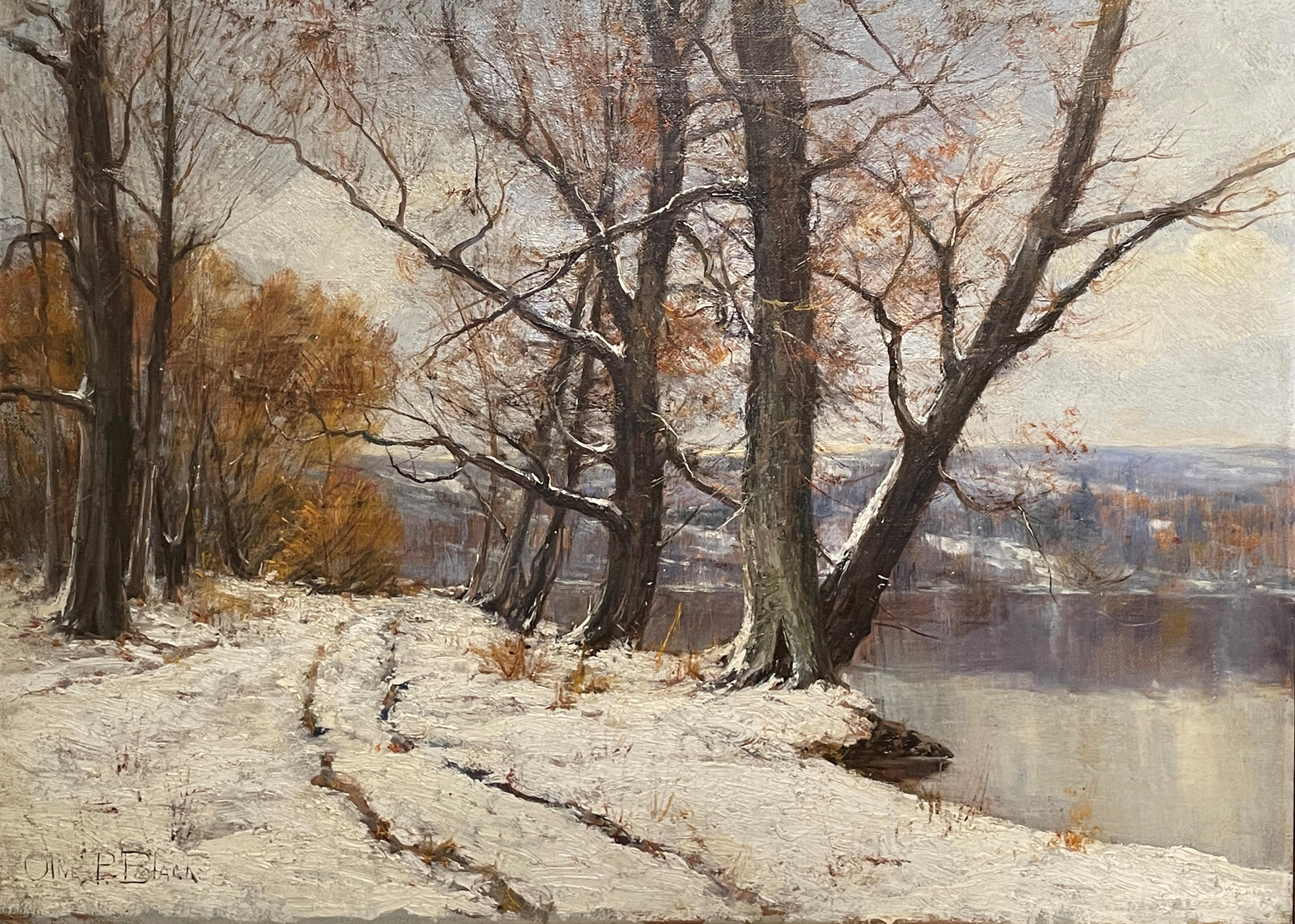 oil painting winter landscape