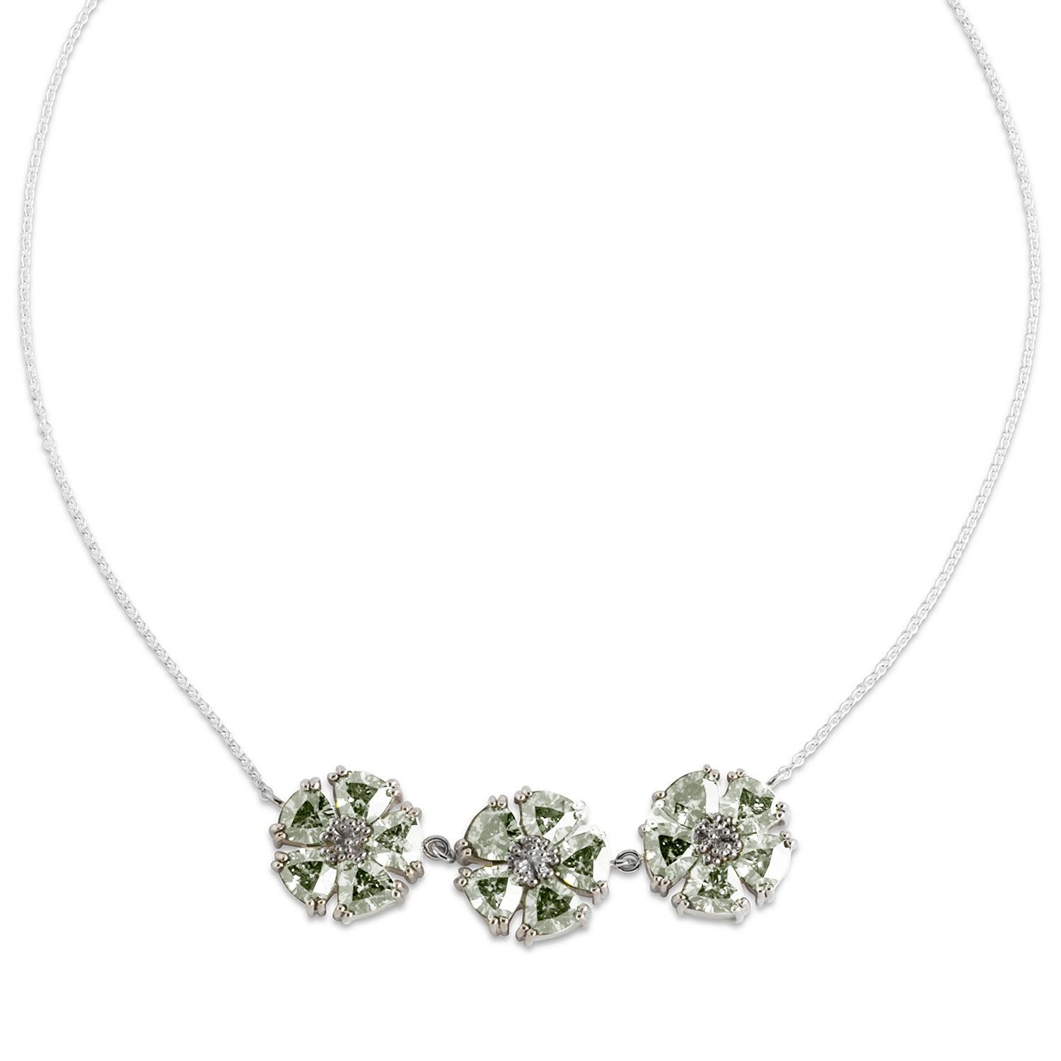 Designed in NYC

.925 Sterling Silver 15 x 7 mm Olive Peridot 123 Blossom Stone Necklace. No matter the season, allow natural beauty to surround you wherever you go.  123 blossom stone necklace: 

Sterling silver 
High-polish finish
Medium-weight