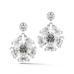 Green Amethyst Blossom Stone Drop Earrings