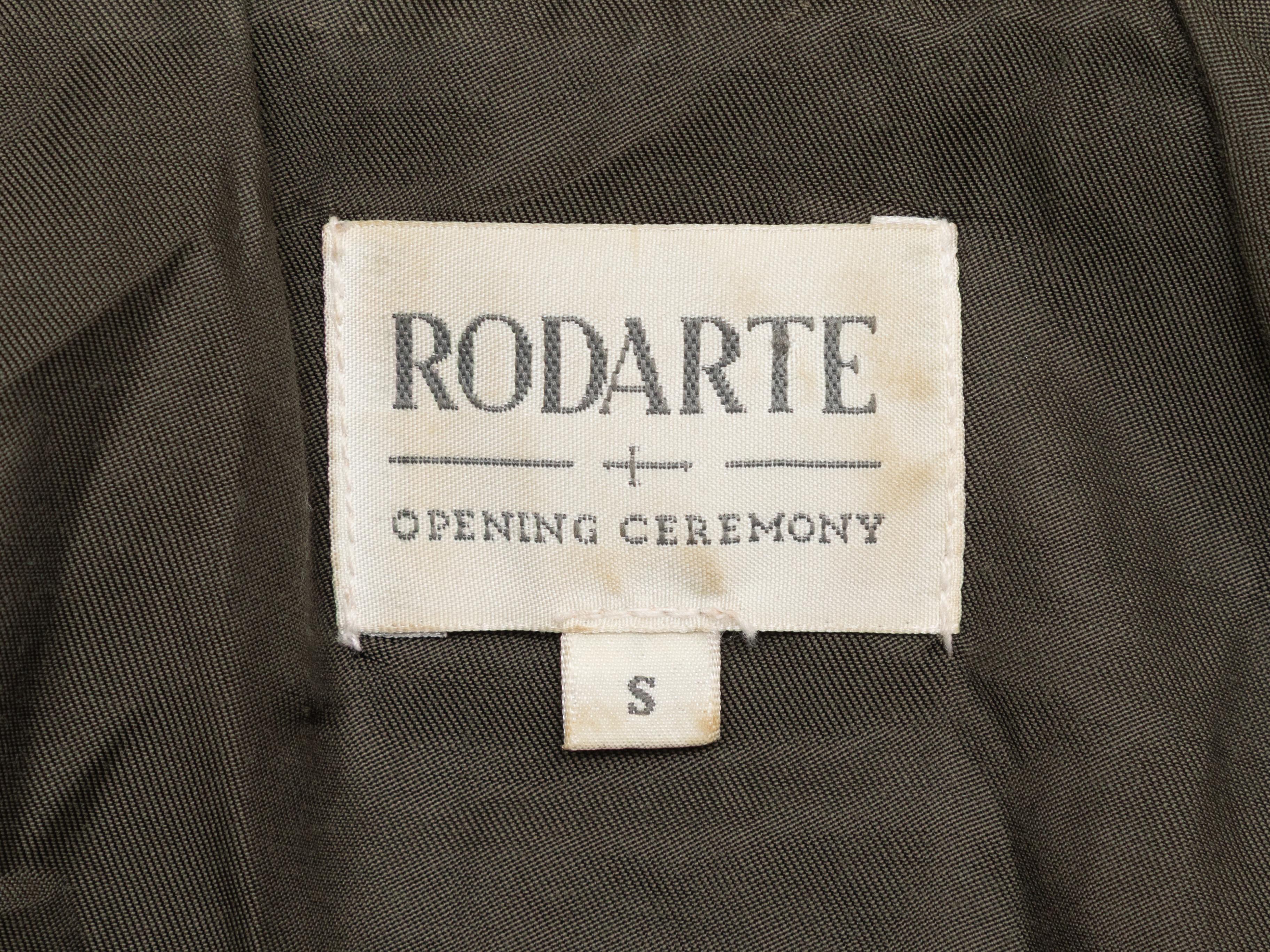 Olive Rodarte für Opening Ceremony Leder-Schnürjacke Größe US S im Zustand „Gut“ im Angebot in New York, NY