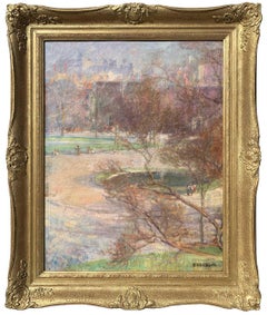"Washington Square" Olive Rush, American Impressionist New York Landscape