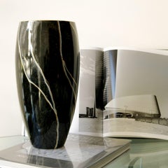 Olive-Shaped Black Vase
