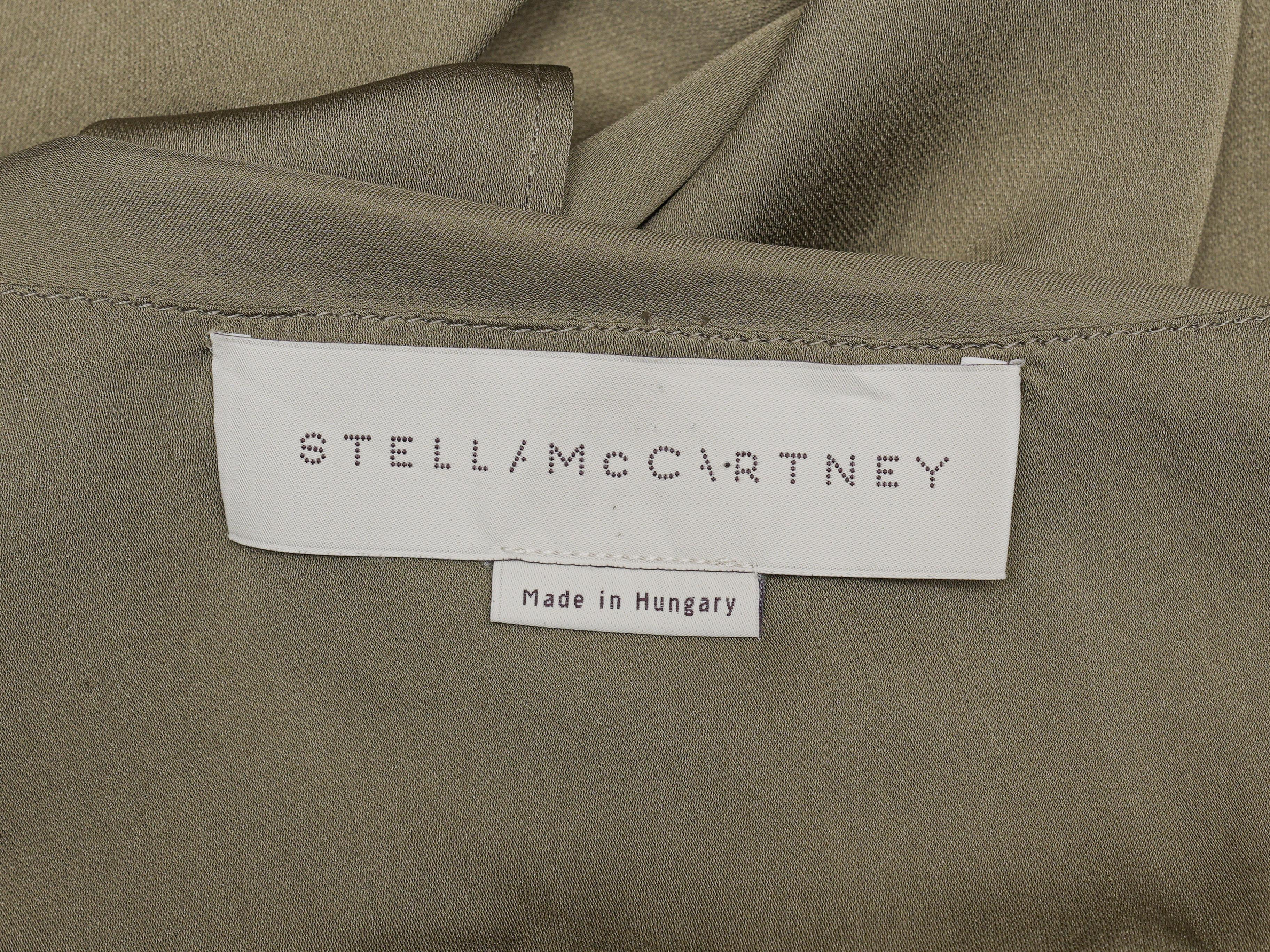 Marrone Stella McCartney, camicetta in seta con fiocco, taglia IT 42