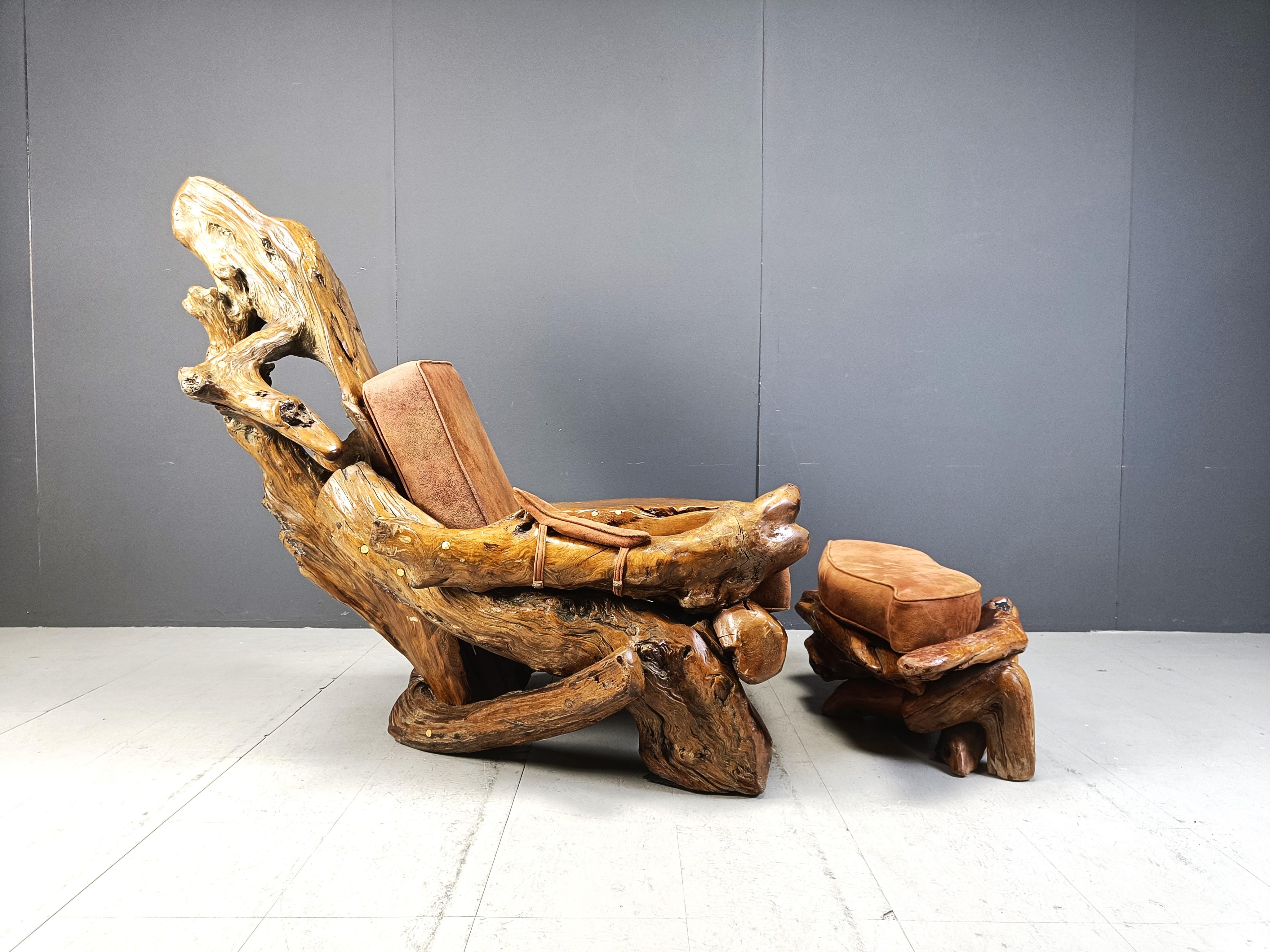 Fauteuil en racine d'olivier, 1960s en vente 3
