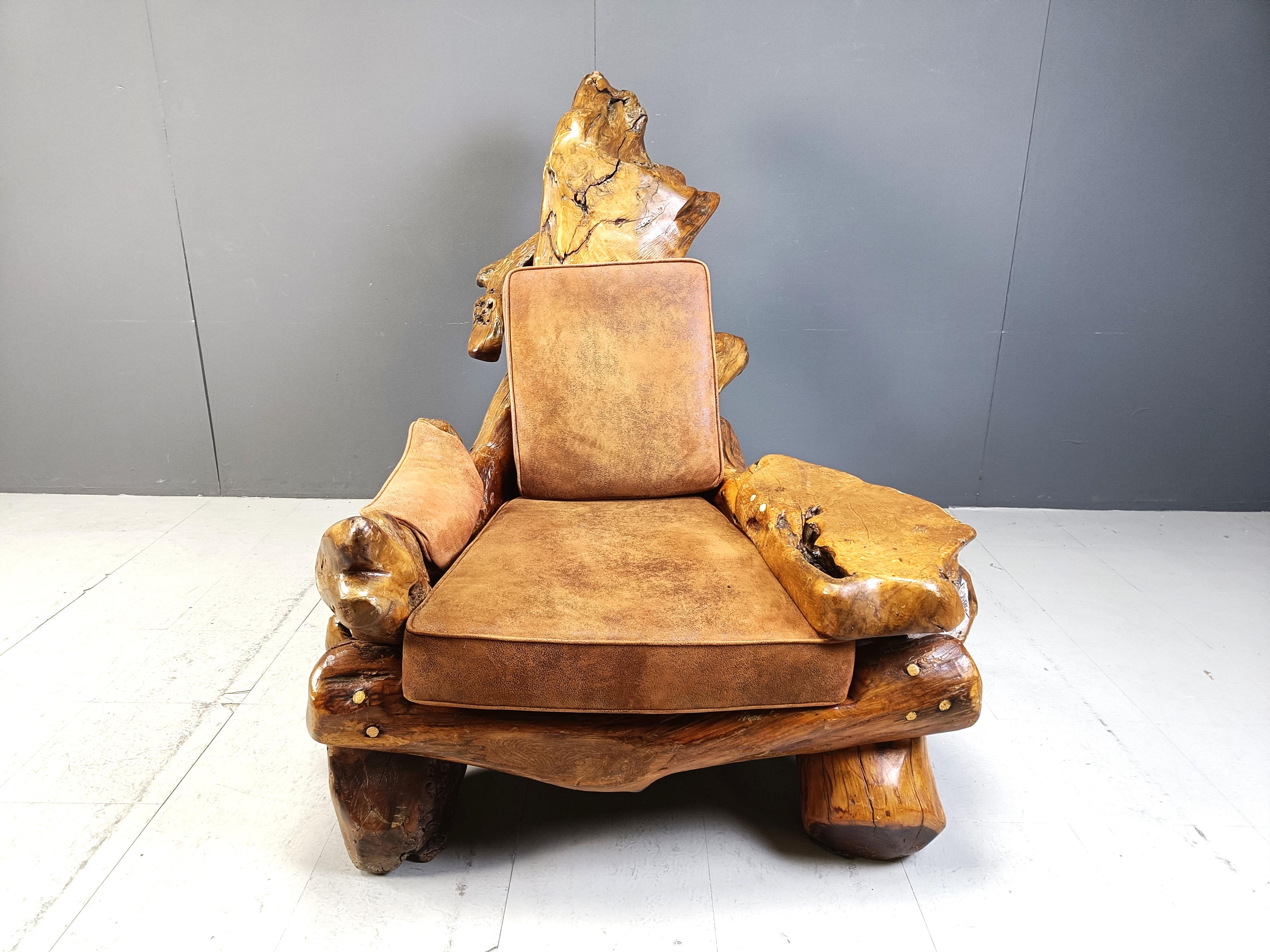 italien Fauteuil en racine d'olivier, 1960s en vente