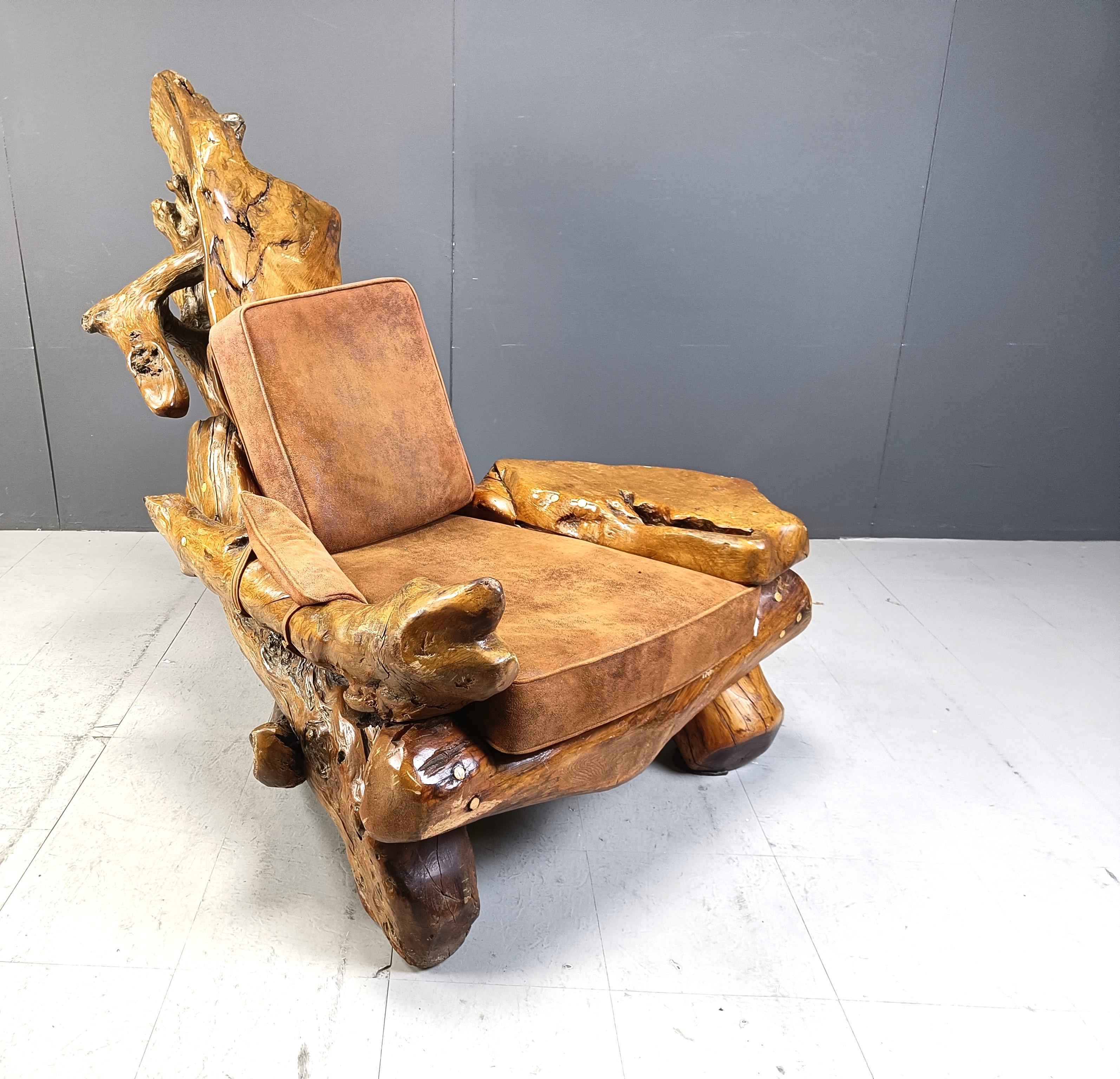 Milieu du XXe siècle Fauteuil en racine d'olivier, 1960s en vente