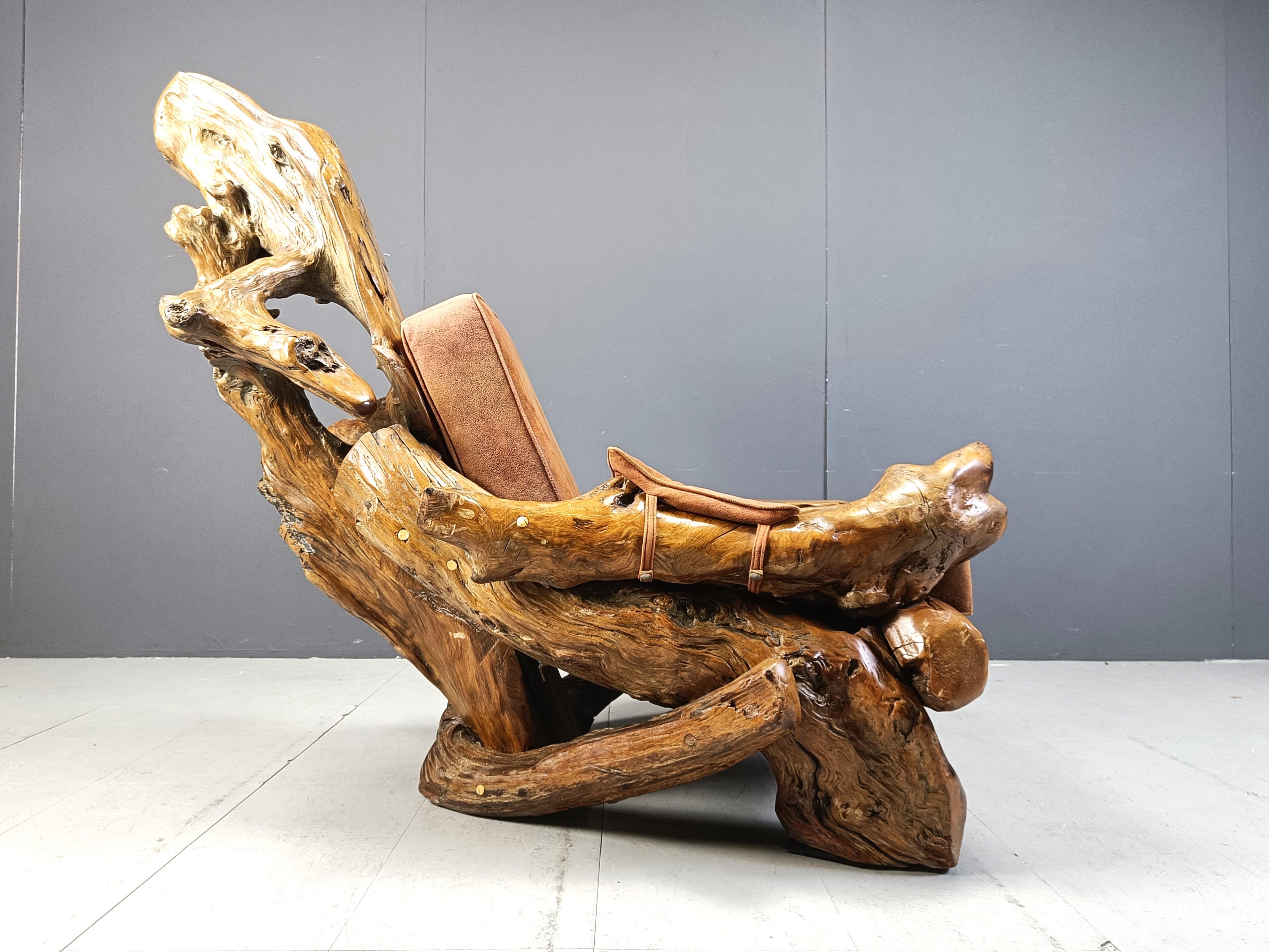 Fauteuil en racine d'olivier, 1960s en vente 1