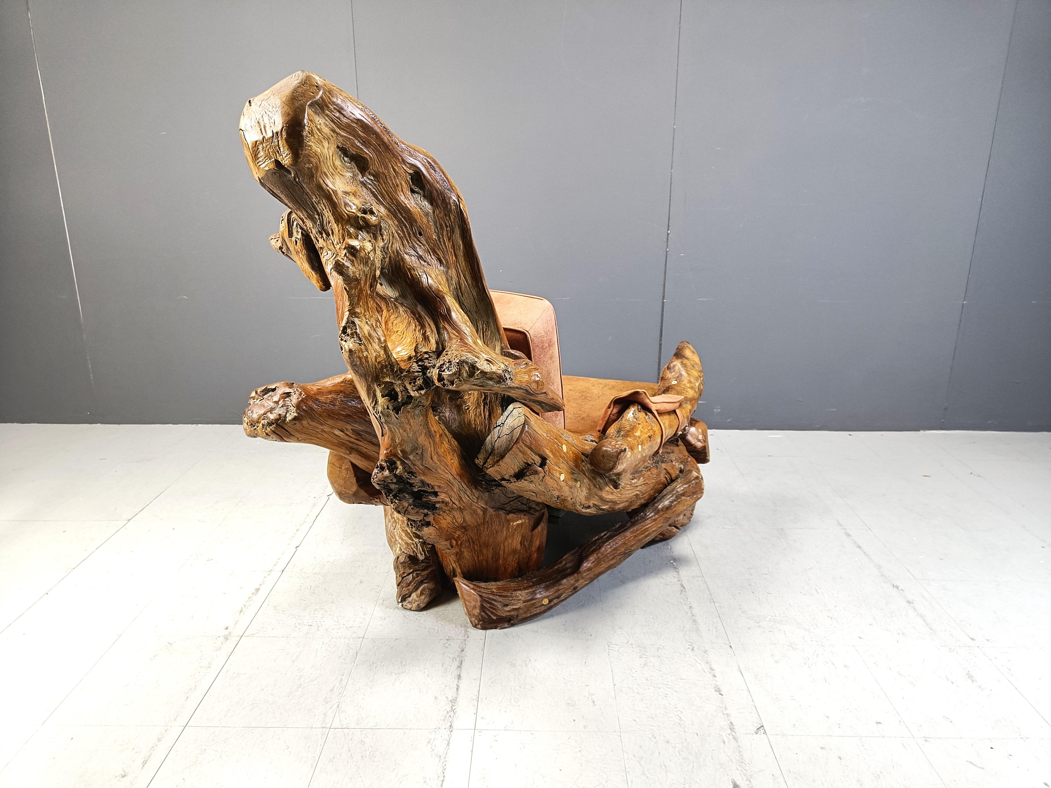 Fauteuil en racine d'olivier, 1960s en vente 2