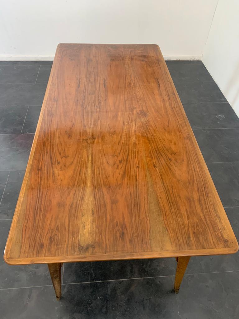 Olive Tree Table with Ebony Brass Tips In Good Condition For Sale In Montelabbate, PU