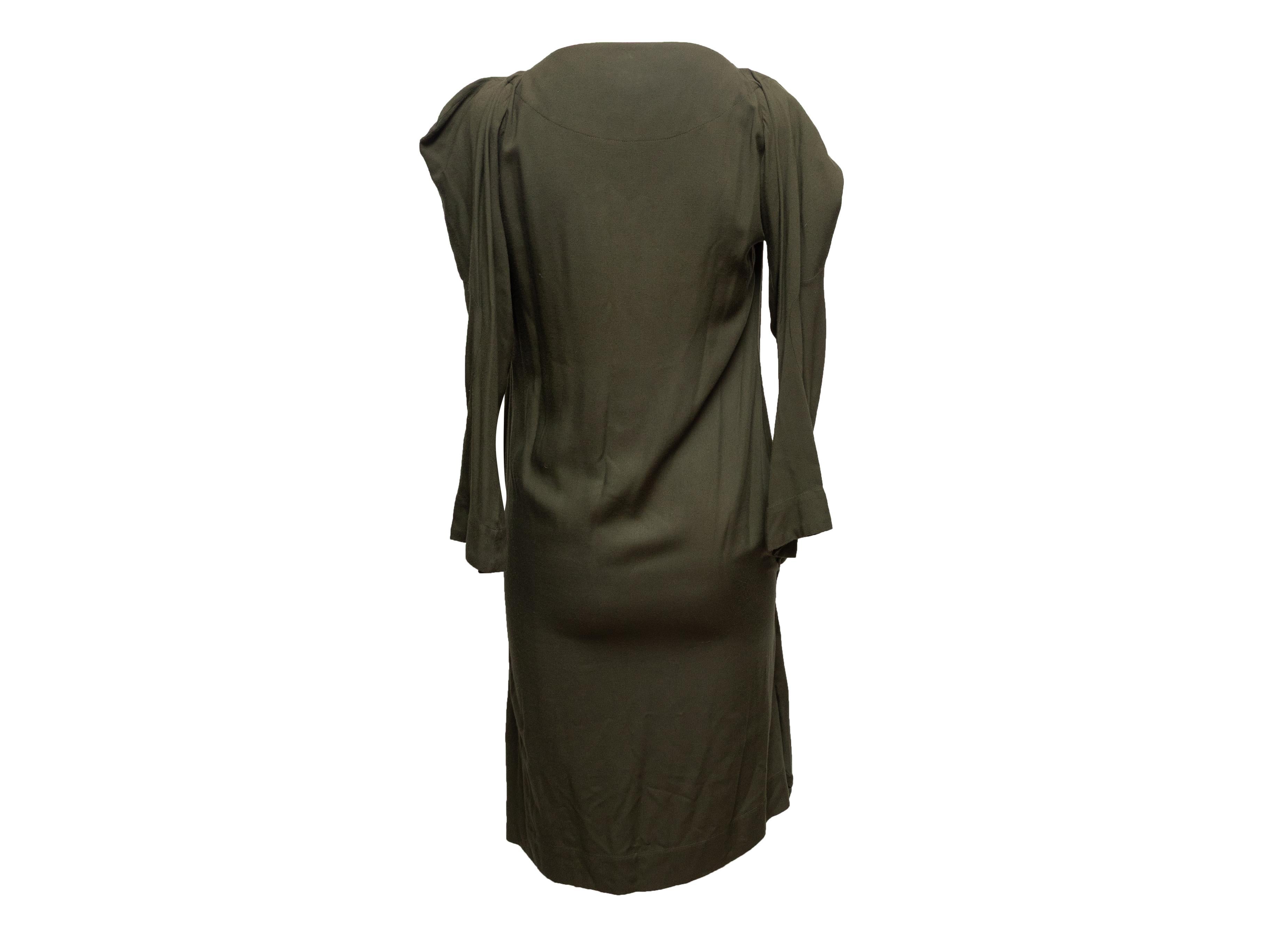Olivgrünes Vivienne Westwood RED LABEL by VIVIENNE WESTWOOD Langärmeliges Kleid Größe IT 40 (Schwarz) im Angebot