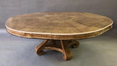 Olive Wood Burl Expanding Dining Table