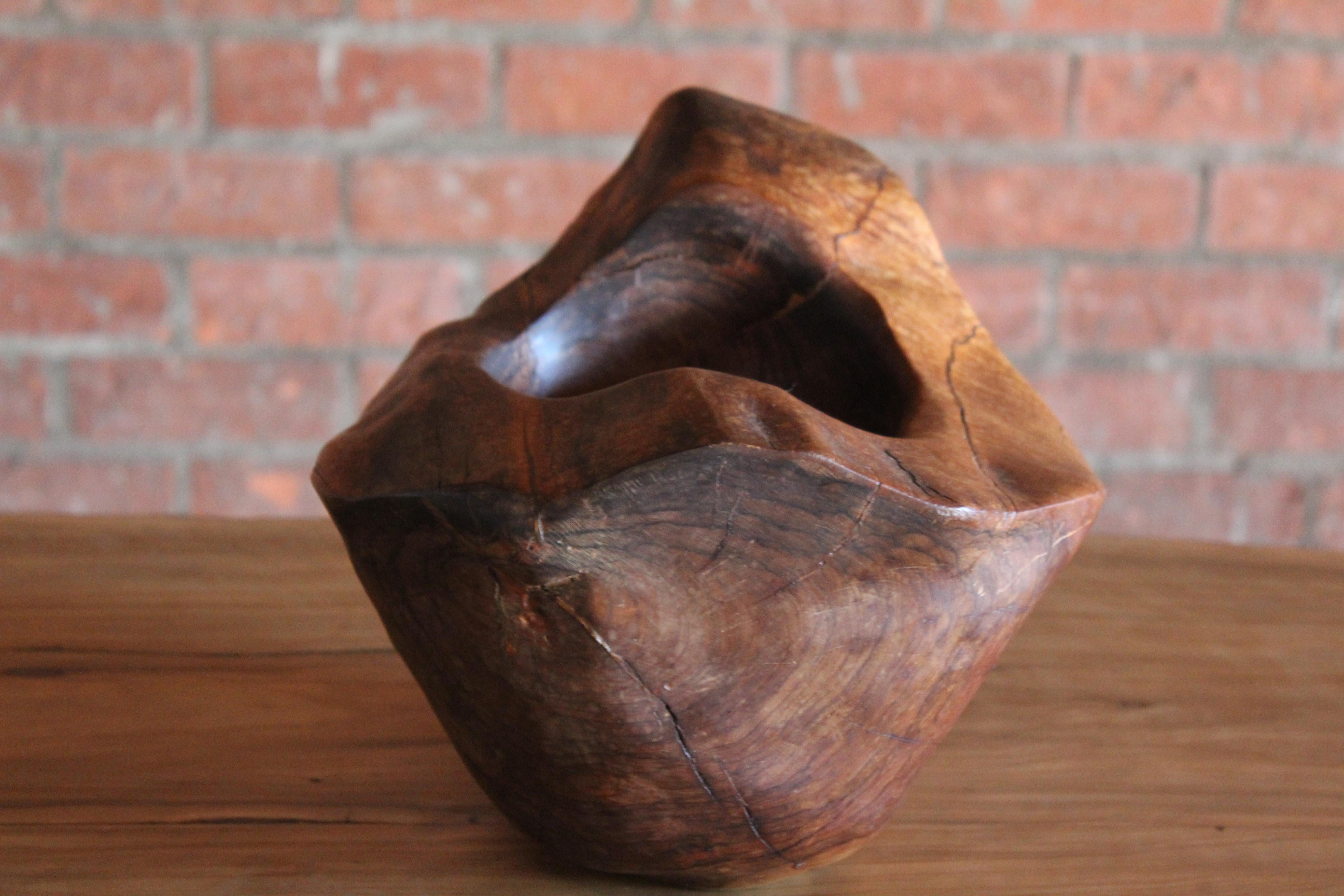 French Olive Wood Catch-All Bowl, France, 1960s