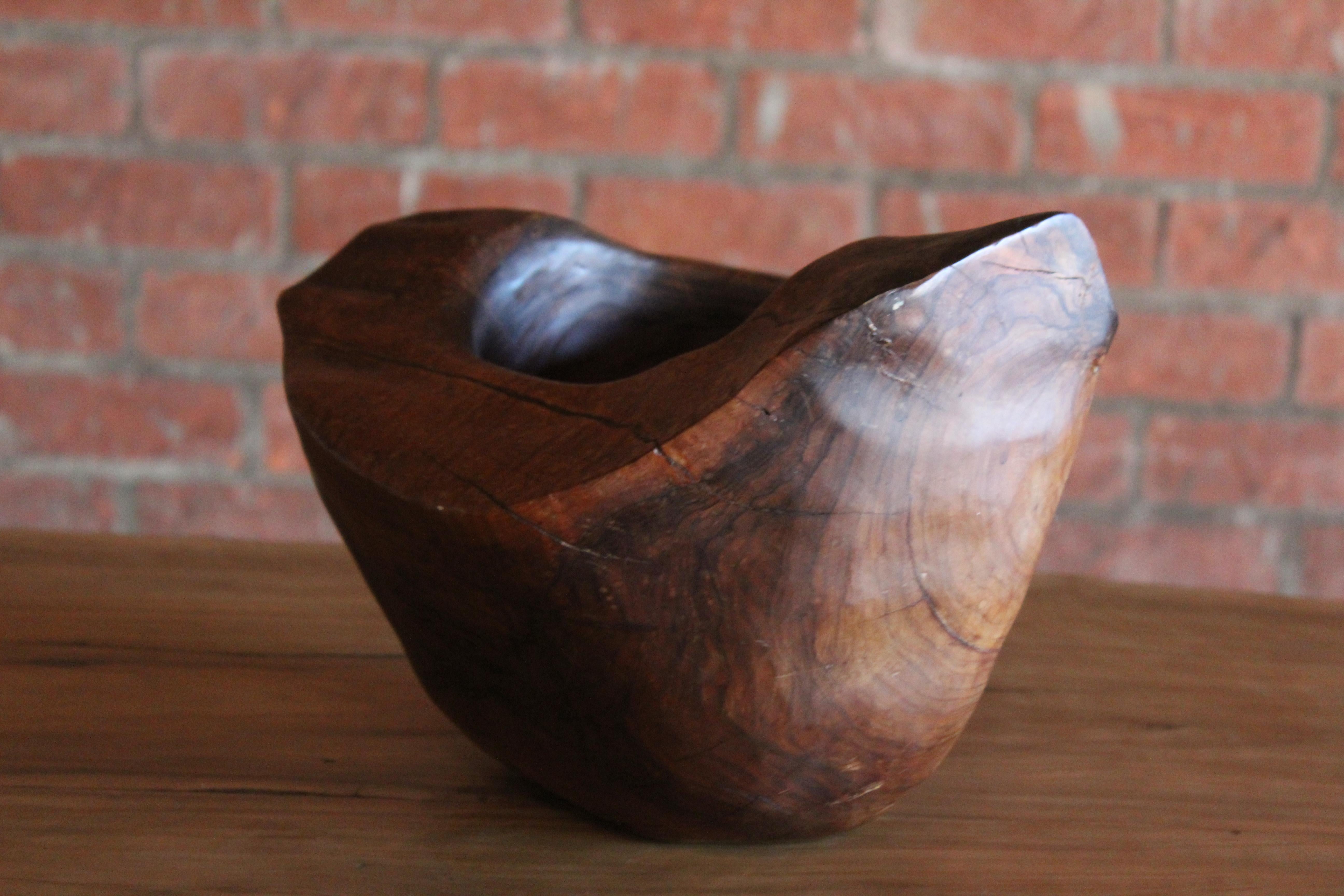 Mid-20th Century Olive Wood Catch-All Bowl, France, 1960s