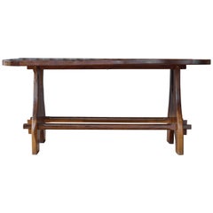 Olive Wood Dining Table, 1960s, France