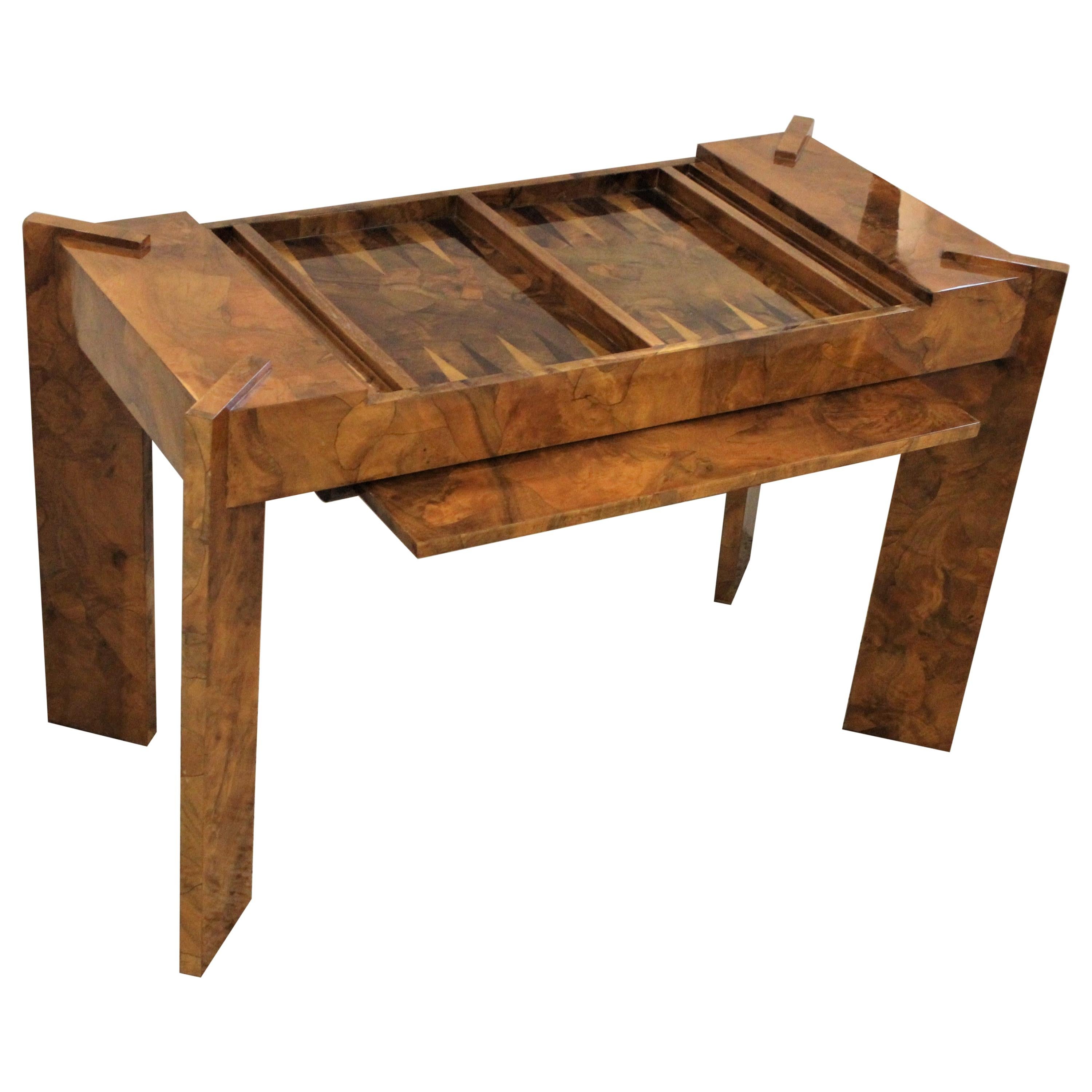 Olive Wood Games Table Backgammon