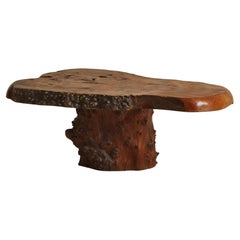 Table basse Live Edge signée Cauvin, France, années 1960