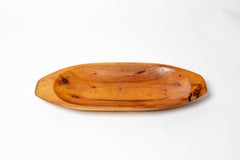 Olive Wood Sculptural Plate or Dish circa 1950 French Design Bowl