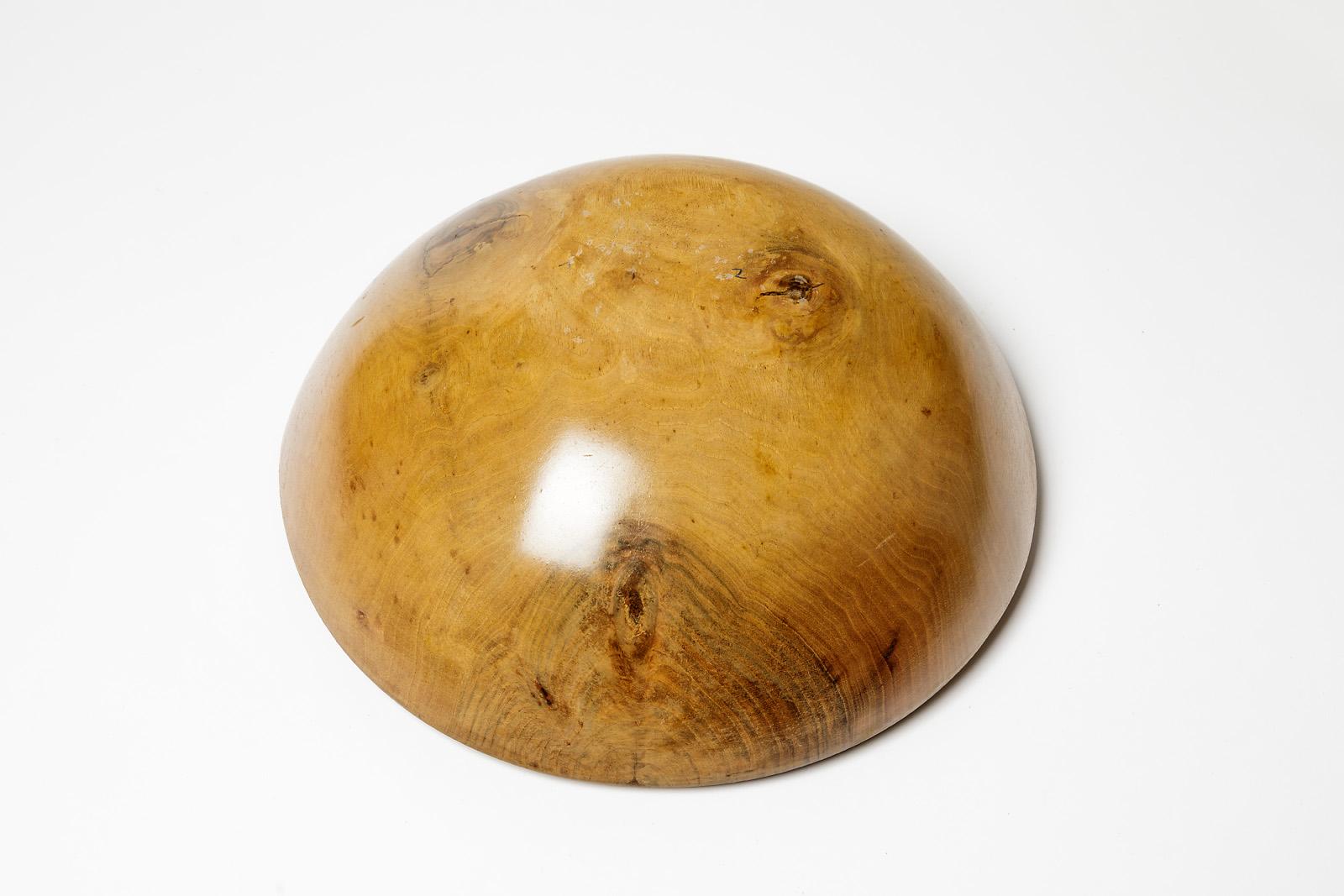 20th Century Olive Wood Sculptural Plate or Dish circa 1950 French Design For Sale