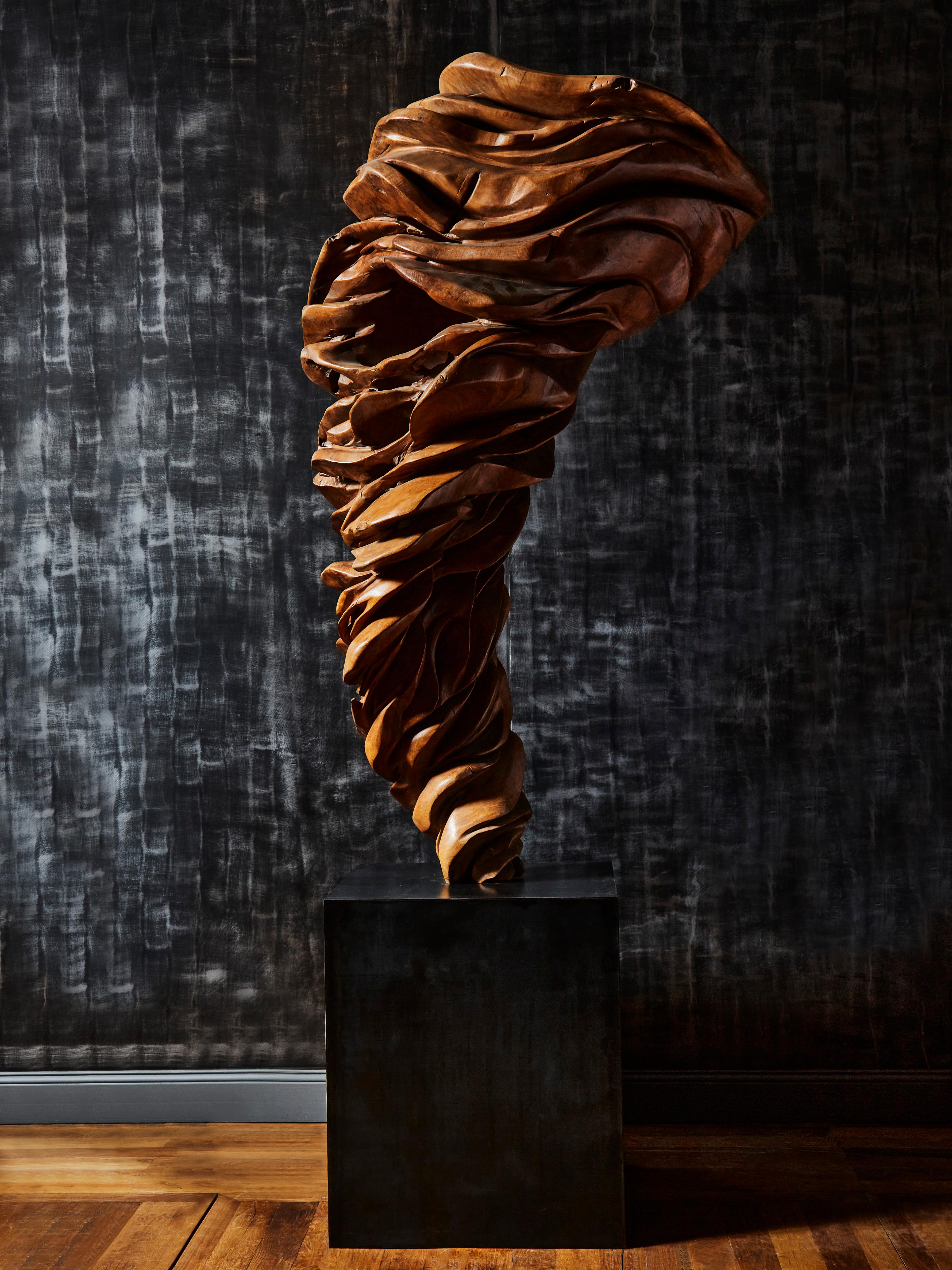 Mid-Century Modern Olive Wood Sculpture