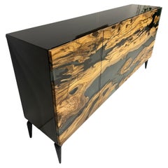 Olive Wood Sideboard - Resin Sideboard With Natural Wood