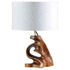 Lampada da tavolo in Wood Wood, Francia, anni '50