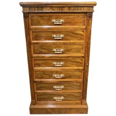 Olive Wood Victorian Period Wellington Chest