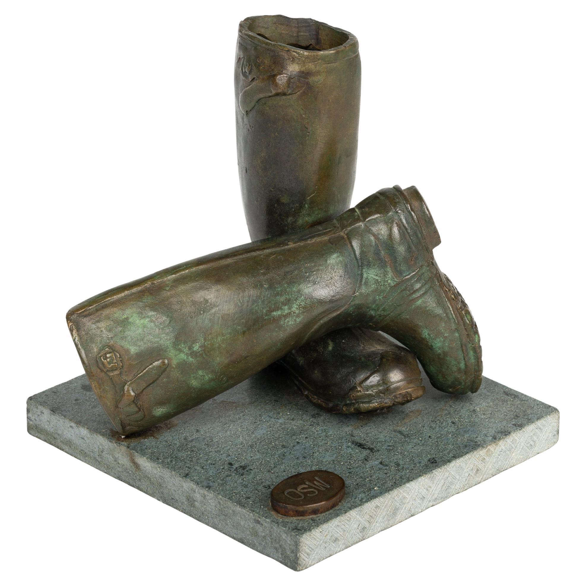 Scultura in bronzo con montatura Wellington di Oliver Wootton
