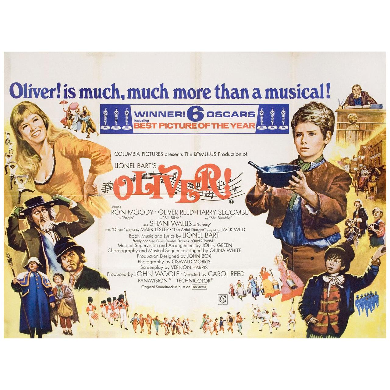 Oliver! 1968 British Quad Film Poster