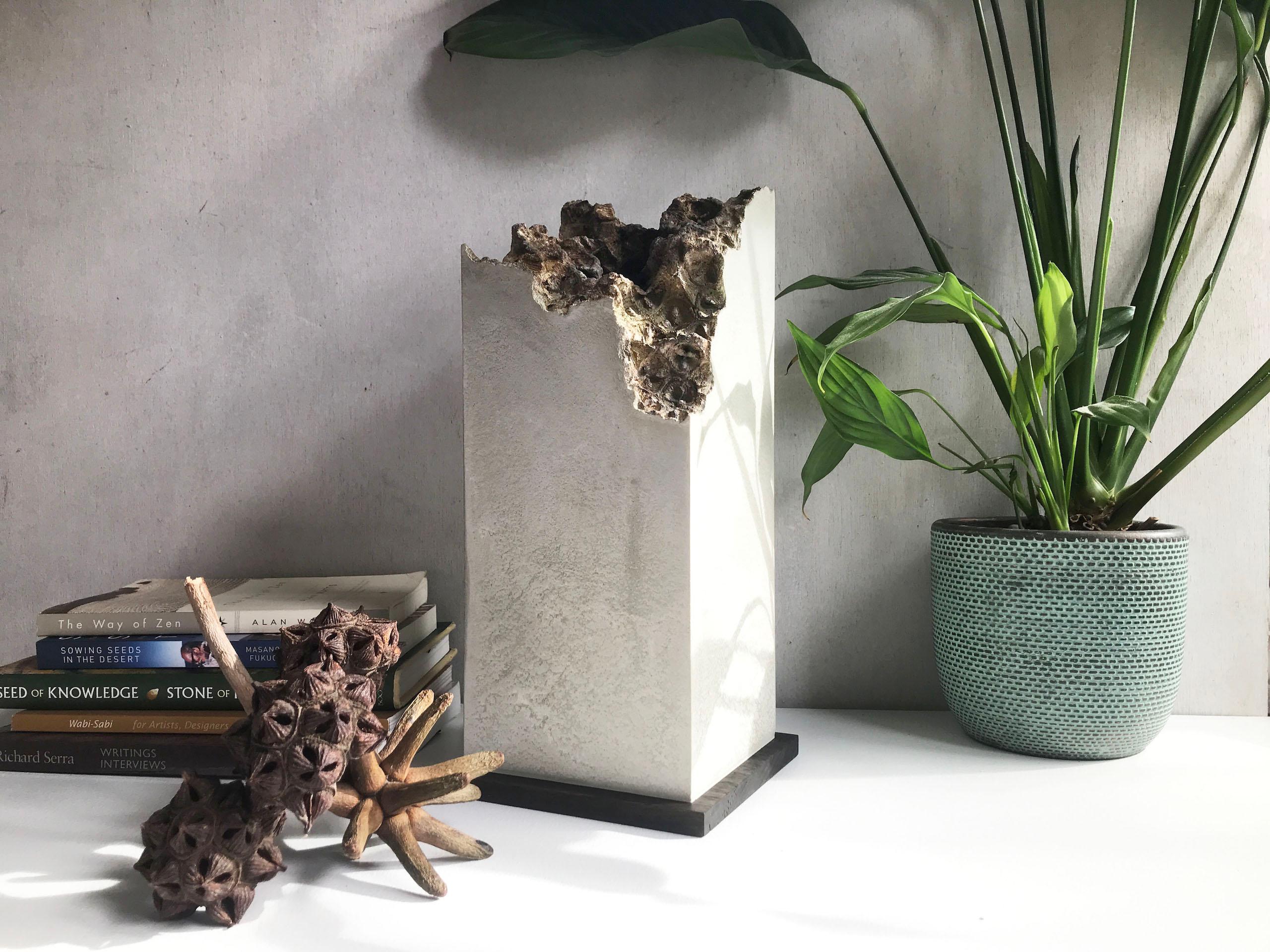 Traces VI by Oliver Ashworth-Martin - Concrete sculpture, abstract, white For Sale 9