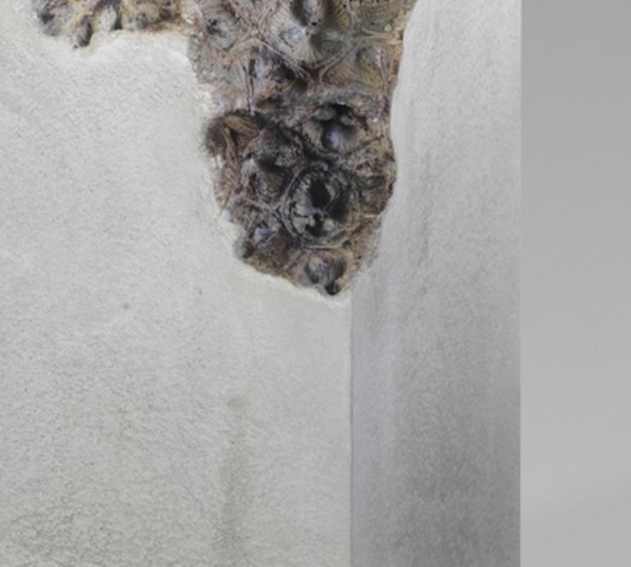 Traces VI by Oliver Ashworth-Martin - Concrete sculpture, abstract, white For Sale 1