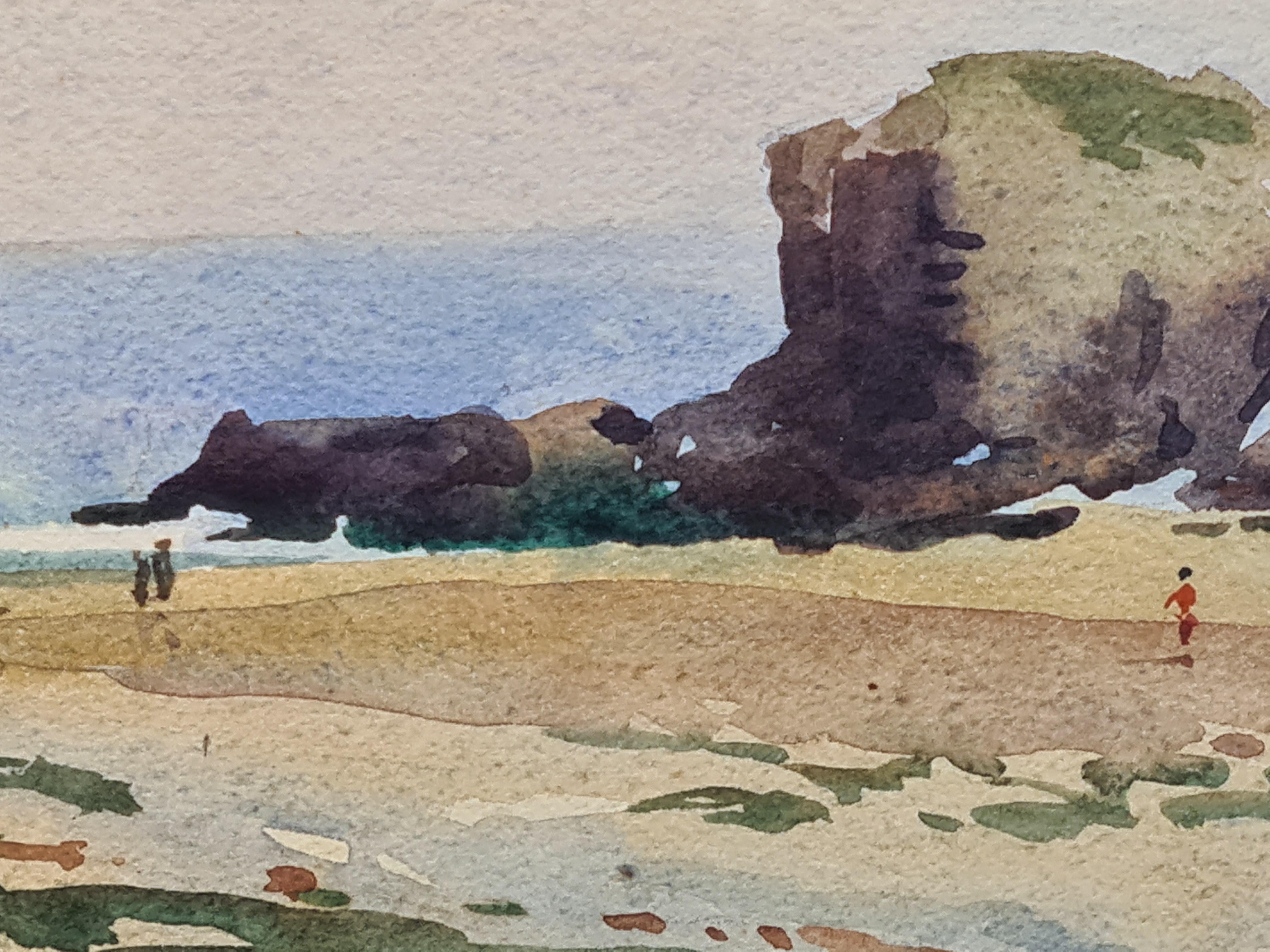 Impressionist Beach Scene, Perranporth, Cornwall For Sale 6
