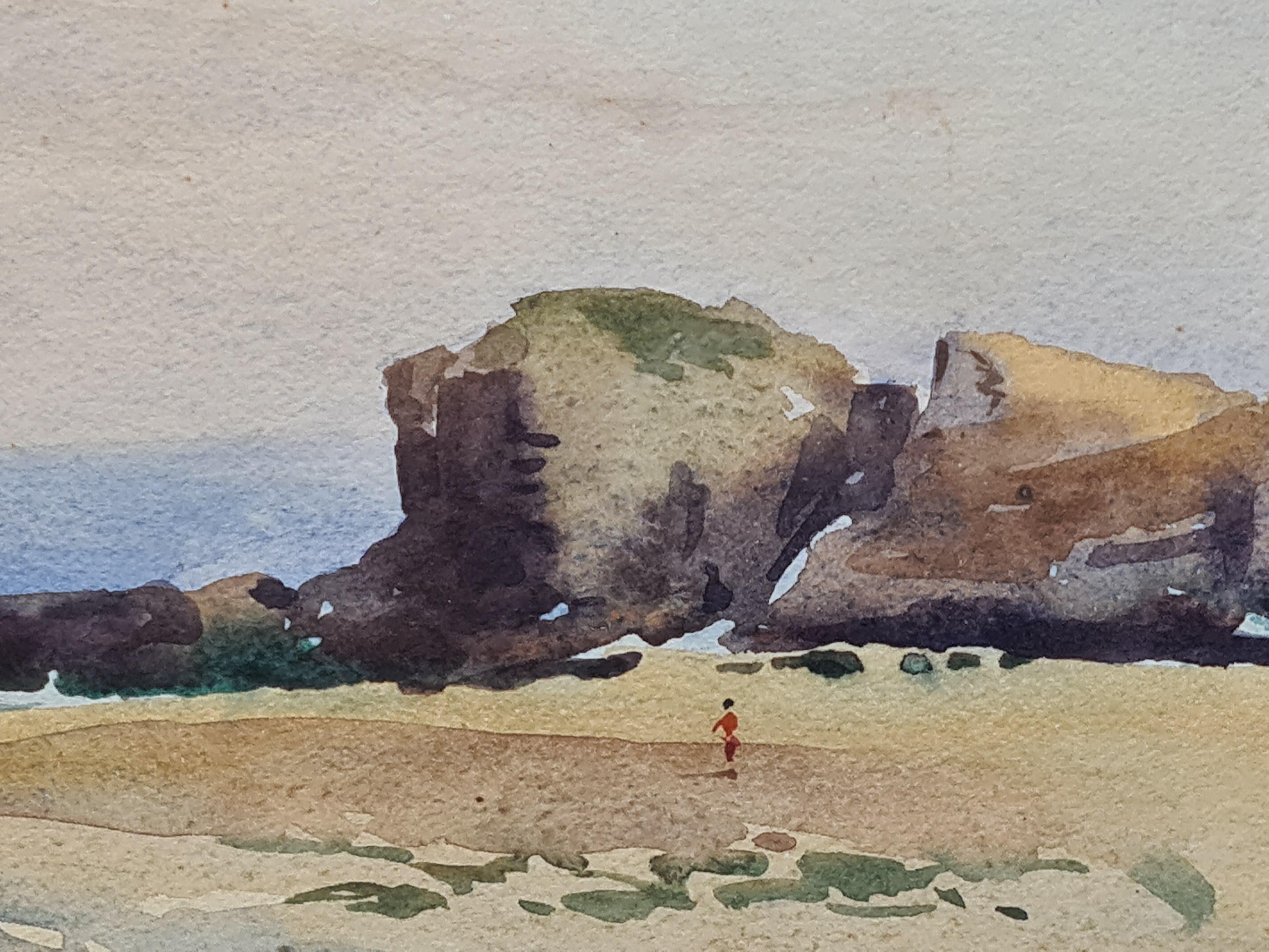 Impressionist Beach Scene, Perranporth, Cornwall For Sale 2