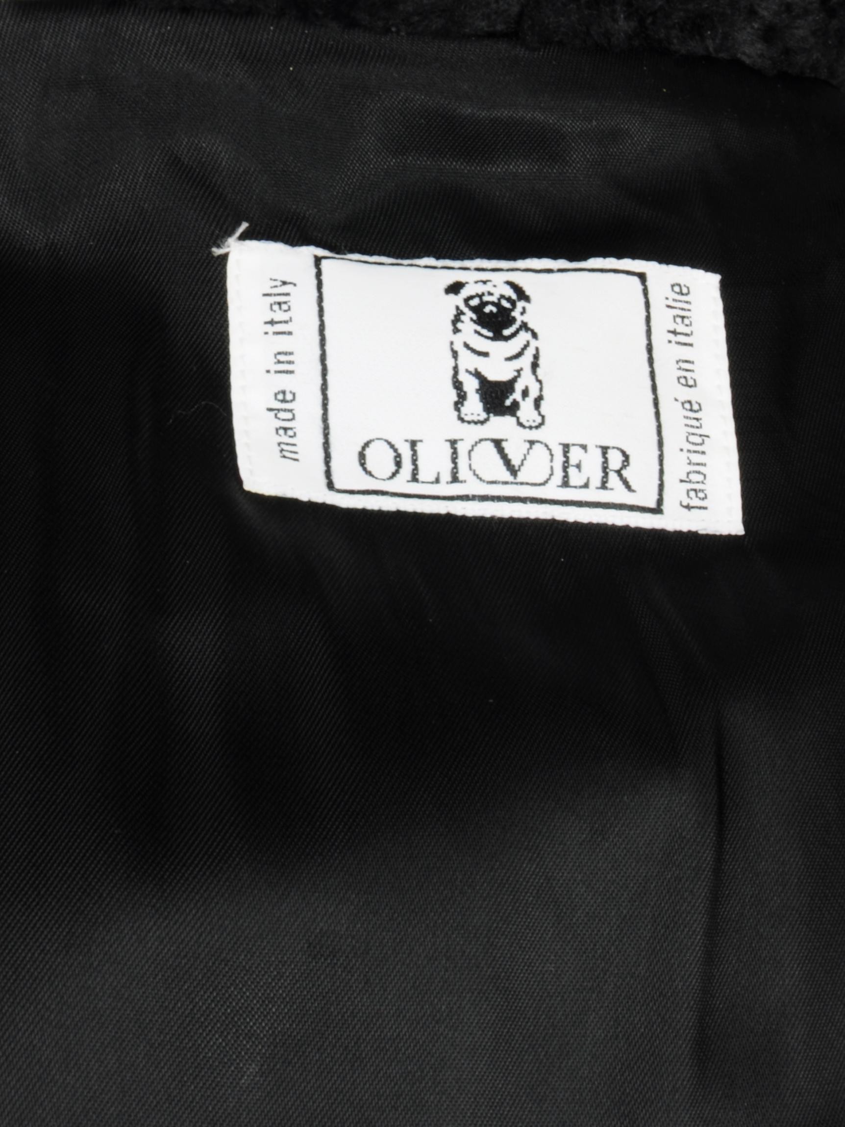 Oliver by Valentino Faux Astrakan Fur Double Breasted Coat Shawl Collar 1990s For Sale 4