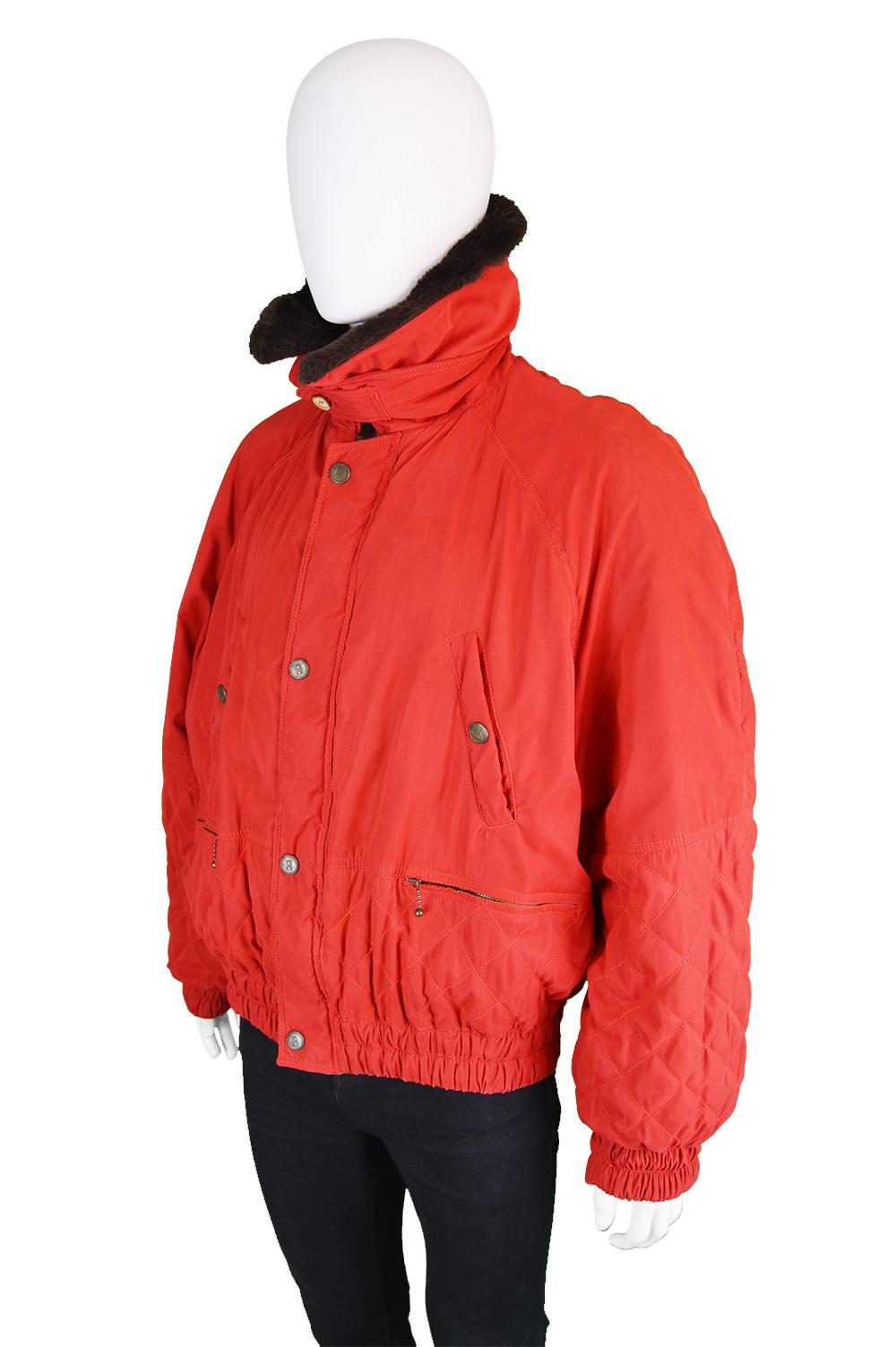 vintage red bomber jacket