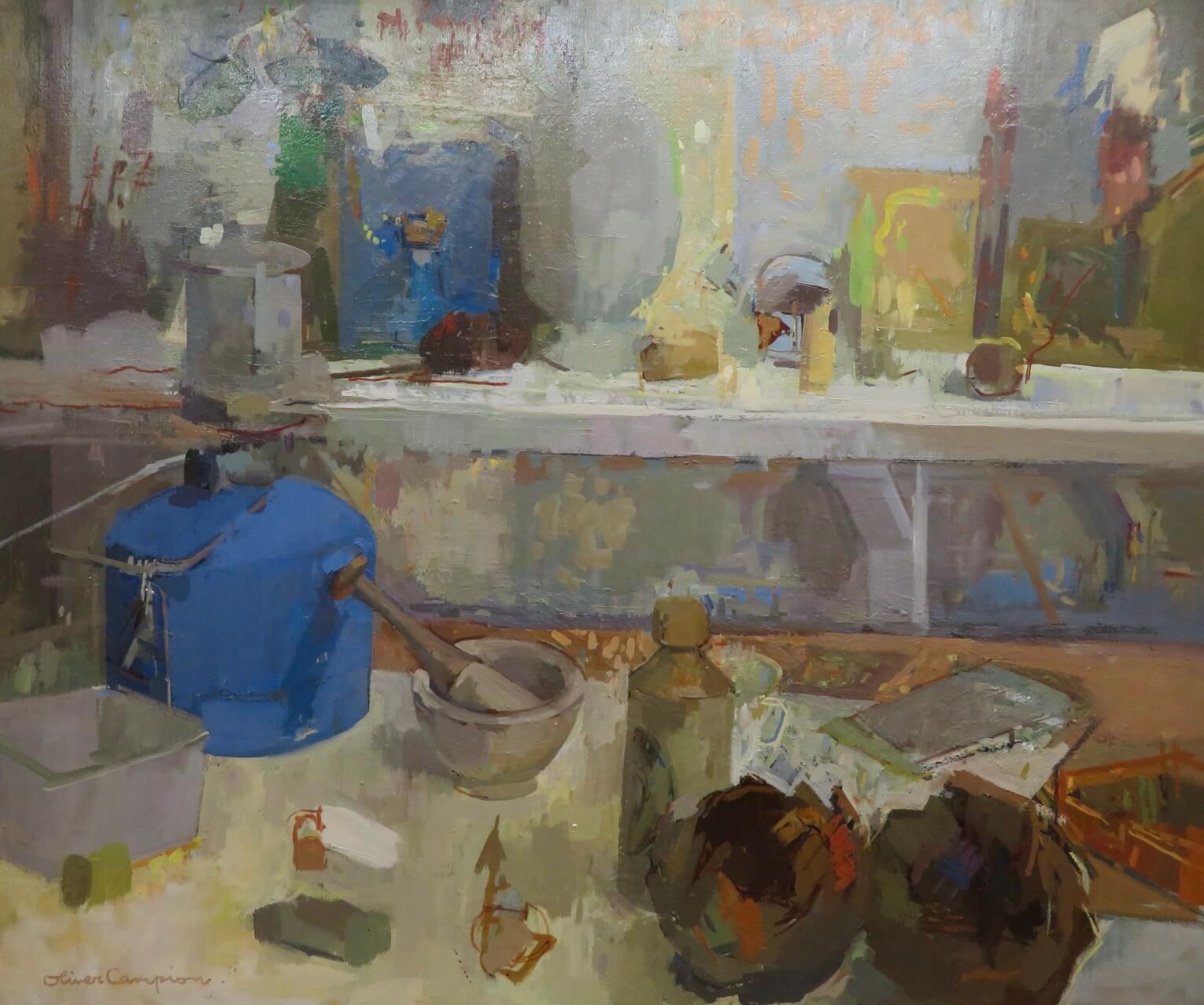 Oliver Campion RBA (1928-2000)- English Impressionist oil painting STILL LIFE 3