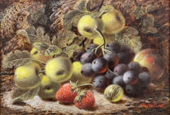 Oliver Clare, olio su tavola di Natura morta. Larghezza 15".