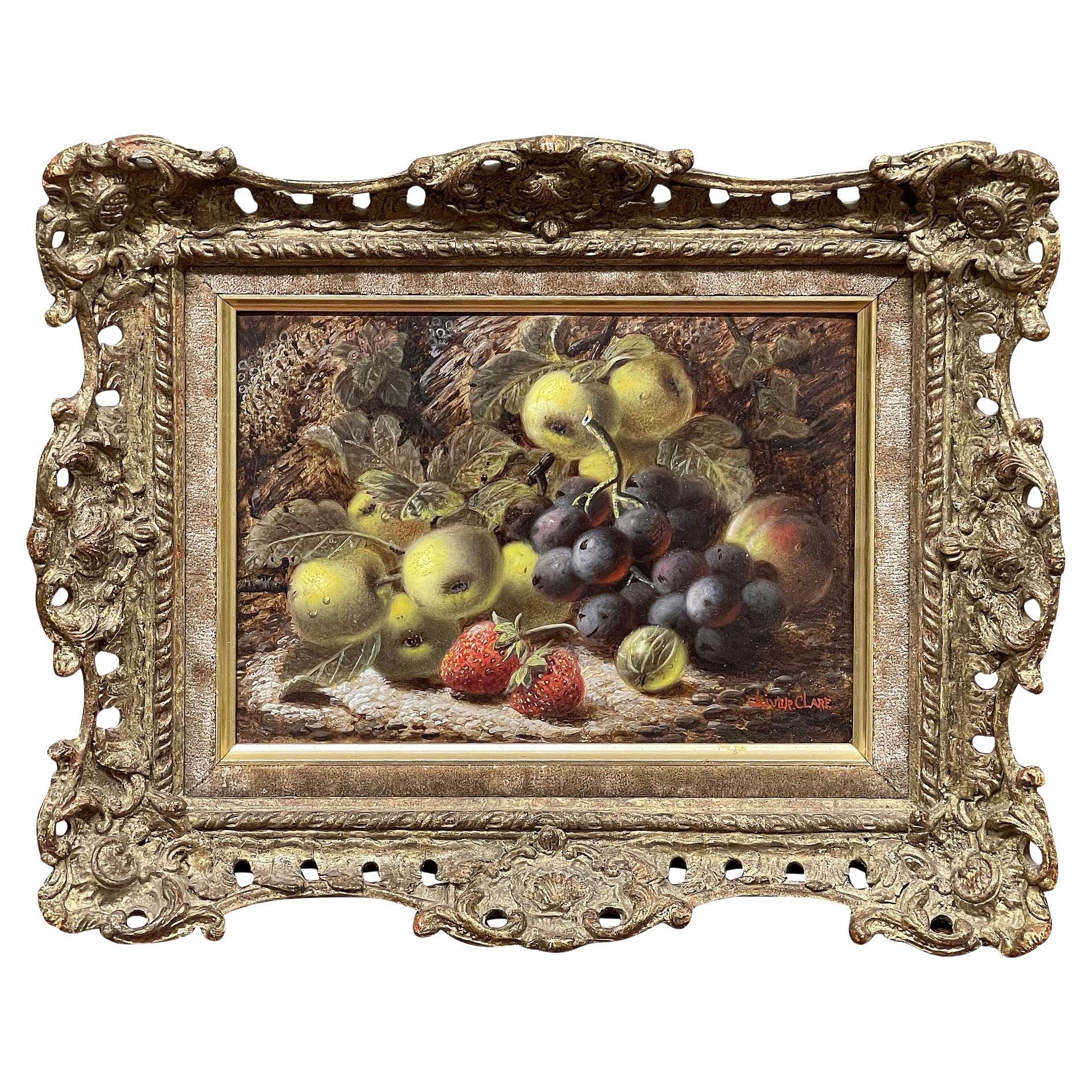 Oliver Clare, Öl auf Karton von Stillleben. 15" breit. im Angebot